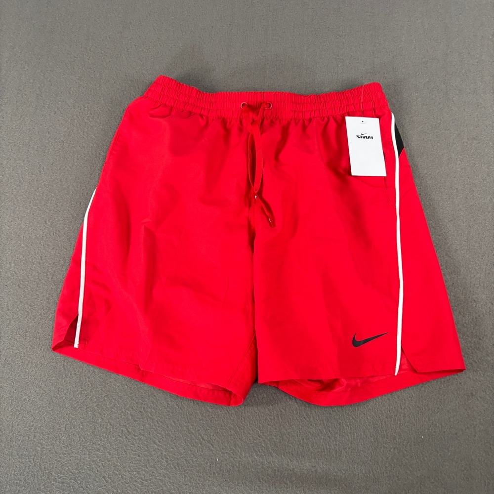 Nike Swim Trunks Mens Size M Red White Black NESSF602-614